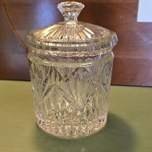 Princess House Clear Glass Art Jar